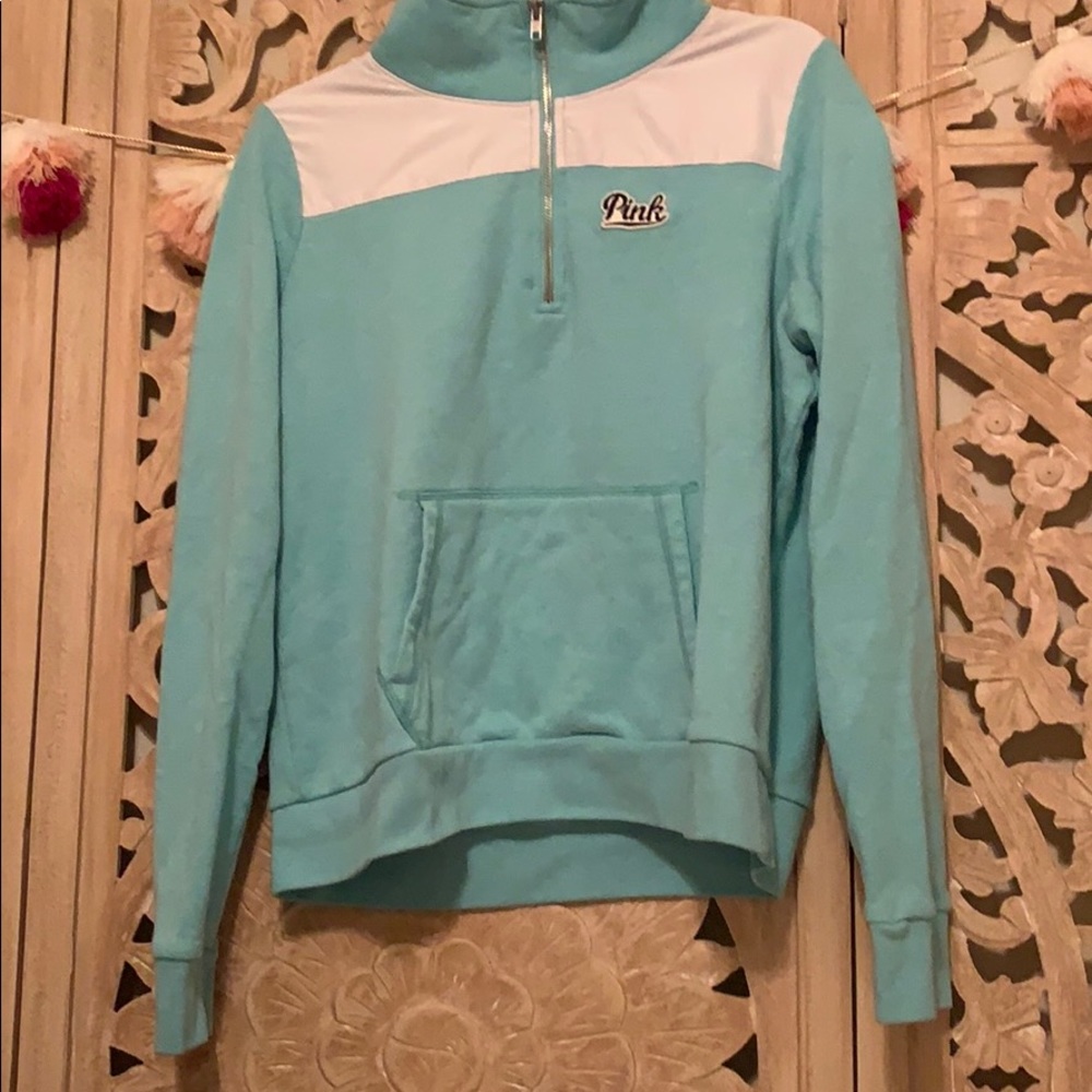 Pink by VS half zip sweater